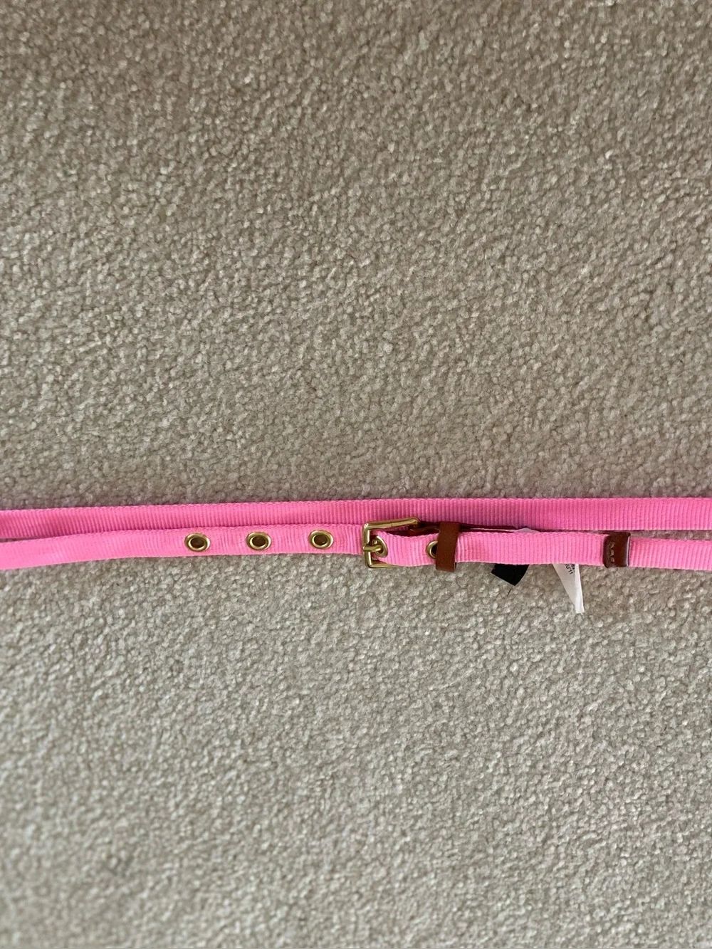 J Crew skinny pink belt size L